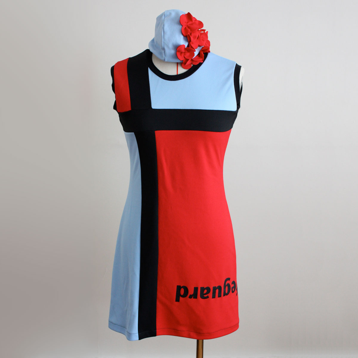 Splash! dress reconstructed from pool uniforms